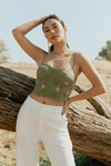 Meadow Bloom Green Corset