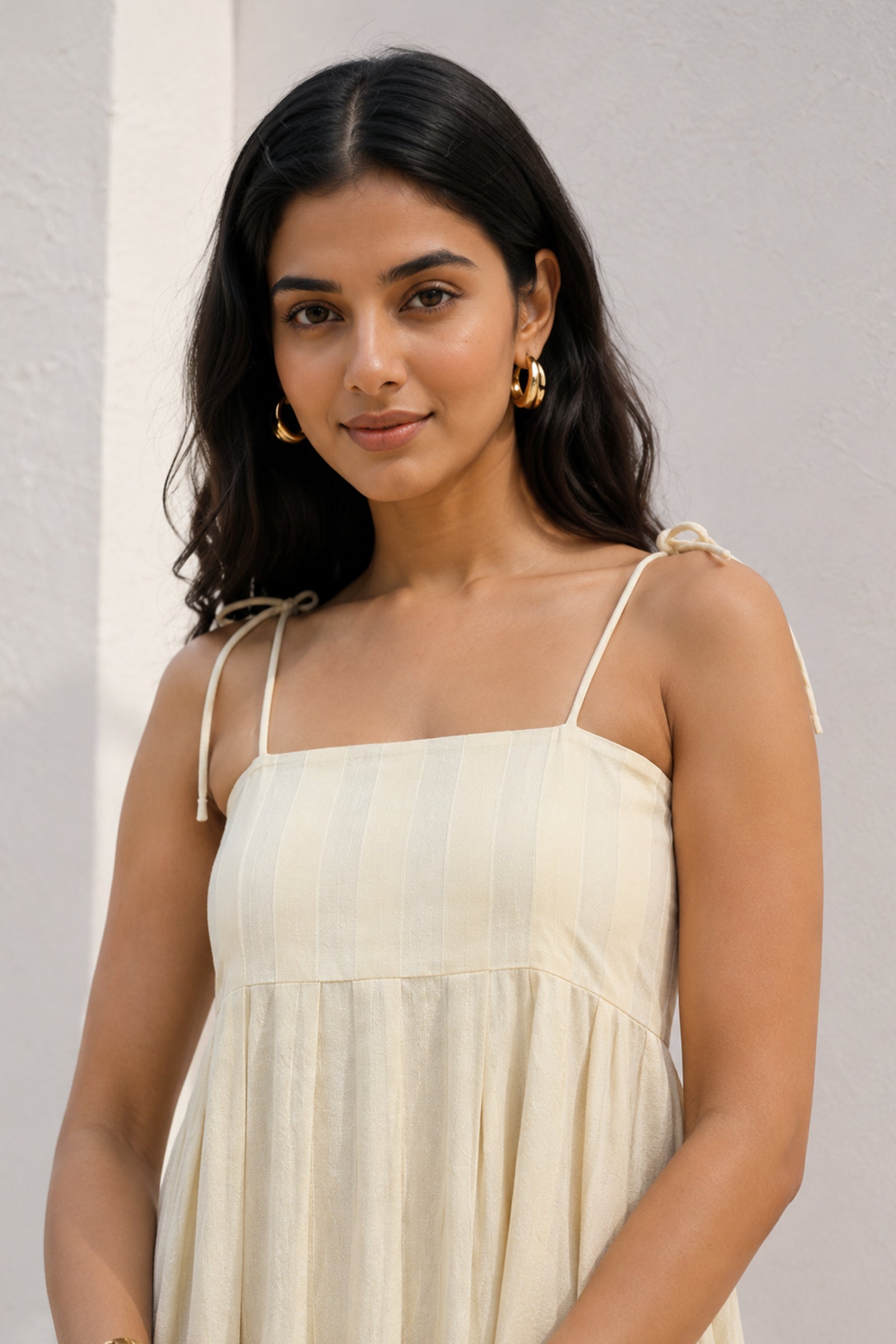 Phool White Hand-painted Dress