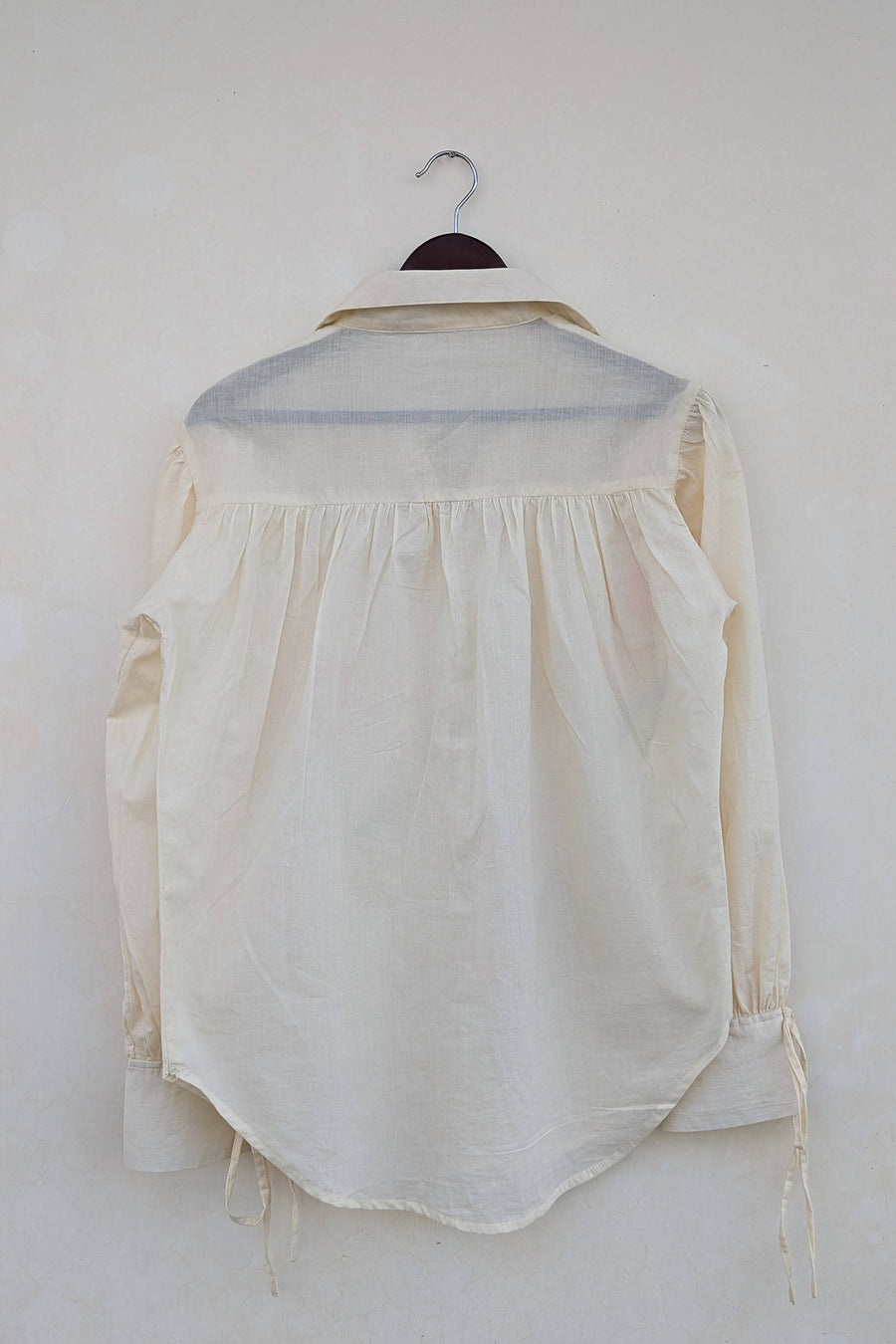 Aabroo White Hand-painted Shirt