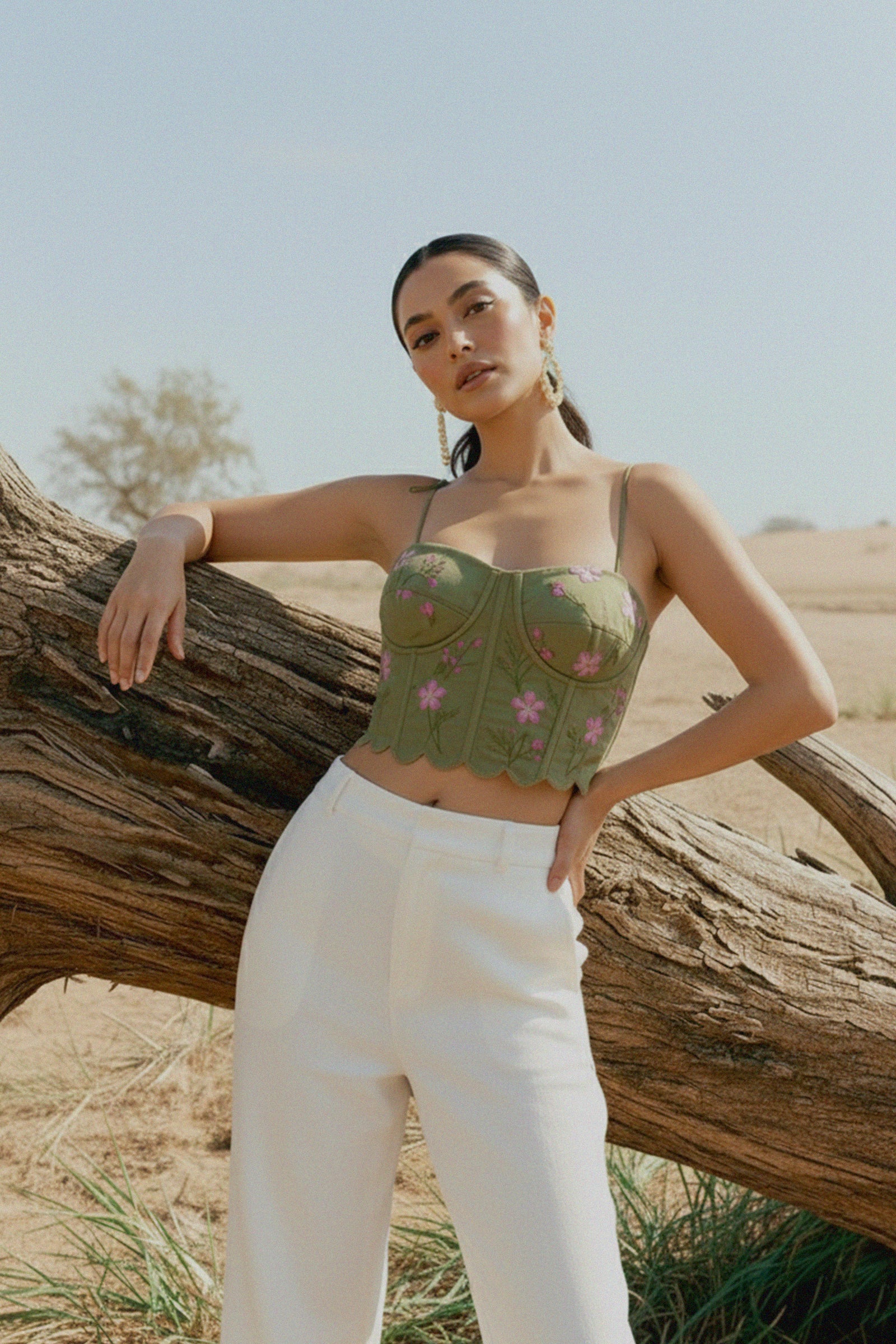 Meadow Bloom Green Corset