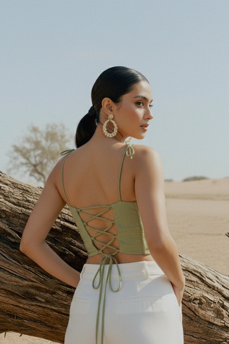 Meadow Bloom Green Corset