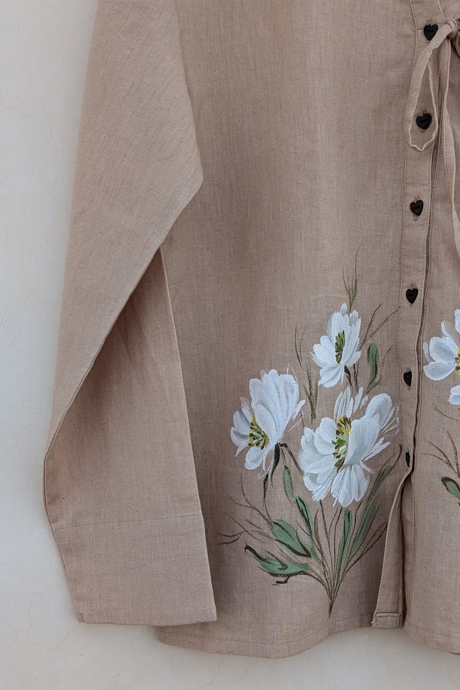 mitti ki khushboo beige handpainted shirt 